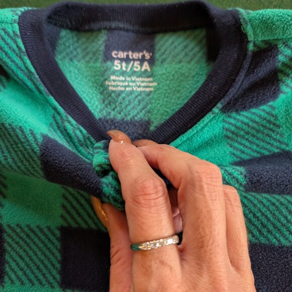 Bundle of Carter's Boy's Full-zip, Fleece, Footed Pajamas 5T 💙 - Picture 7 of 11